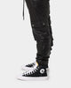 Saint Morta Leather Cargo Jogger Black