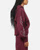 Ed Hardy Trinity Rhinestone Zip Hoodie Plum
