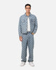 XXIII Checker Board Trucker Jacket Blue
