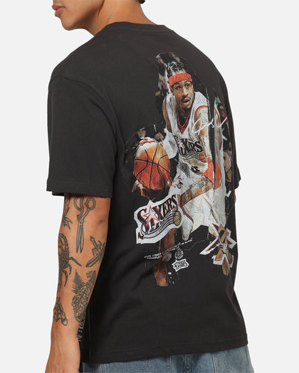 Mitchell & Ness Philadelphia 76ers Allen Iverson Ripped Player T-Shirt Washed Black