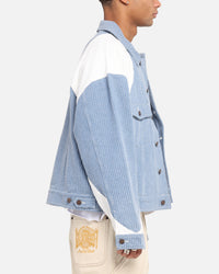 Honor The Gift Color Blocked Trucker Jacket Indigo