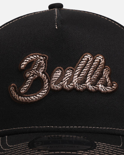 New Era Chicago Bulls 'Rope Script' 9FORTY A-Frame Snapback Black/White