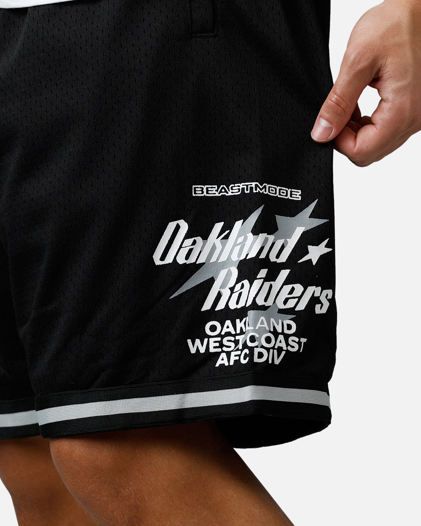 Mitchell & Ness Oakland Raiders Beastmode Mesh Shorts Black