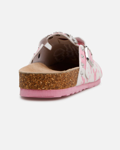 Octavious Marks Cow Fur Clogs Pink