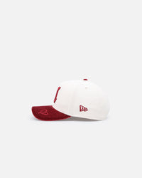 New Era Cincinnati Reds 'Premium Corduroy Velvet' 9FORTY A-Frame Snapback Chrome White/Cardinal
