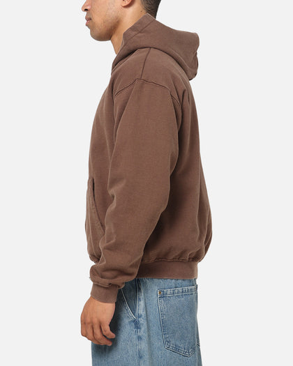 American Thrift Zip Hoodie Washed Brown