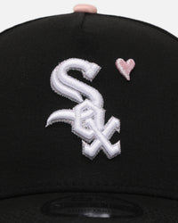 New Era Chicago White Sox 'Pink Satin Hearts 2.0' 9FORTY A-Frame Snapback Black/Pink