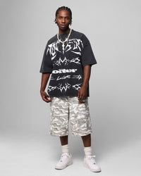 Loiter Metal Stacked Vintage T-Shirt Vintage Black