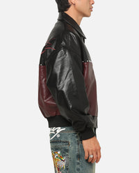 Ed Hardy Voltage Bomber Jacket Black/Burgundy