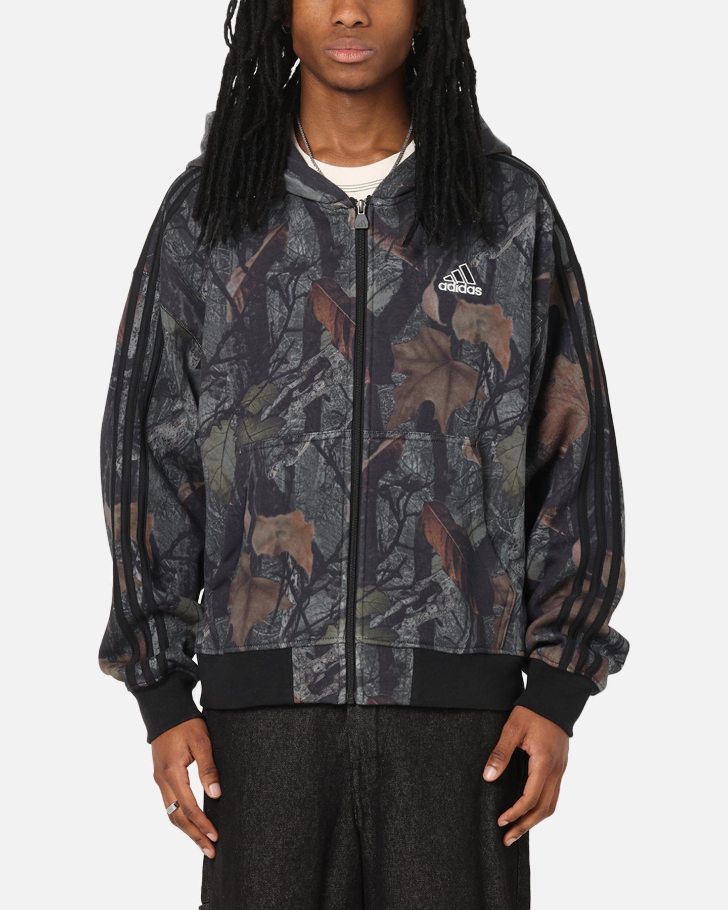 Adidas Camo Zip Up Hoodie Black | Culture Kings US