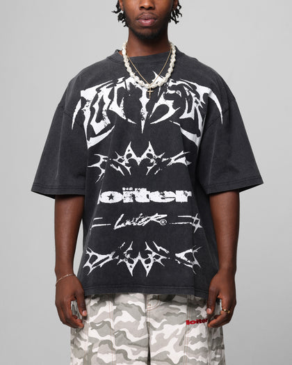 Loiter Metal Stacked Vintage T-Shirt Vintage Black
