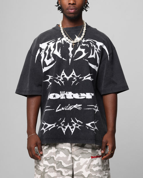 Loiter Metal Stacked Vintage T-Shirt Vintage Black