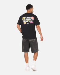 X-Large Flowers T-Shirt Black