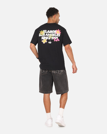X-Large Flowers T-Shirt Black