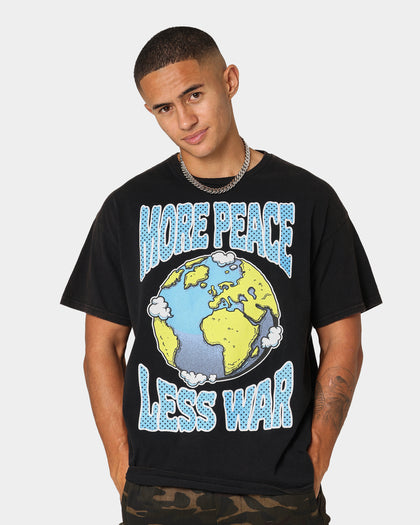Goat Crew More Peace Less War Vintage T-Shirt Washed Black