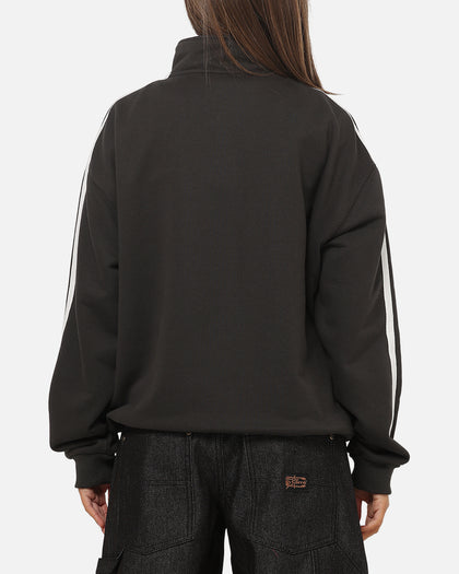 Carre Footie 1/4 Zip Crewneck Vintage Black