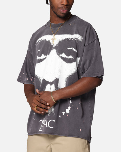 Tupac Blessed T-Shirt Washed Black