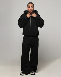 American Thrift Zip Hoodie Black
