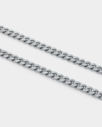 NXS 7mm Cuban Chain White Gold