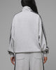 Loiter Hybrid Track Quarter Zip Grey Marle