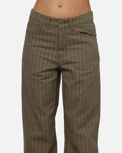 Carre Solace Jeans Green Pinstripe