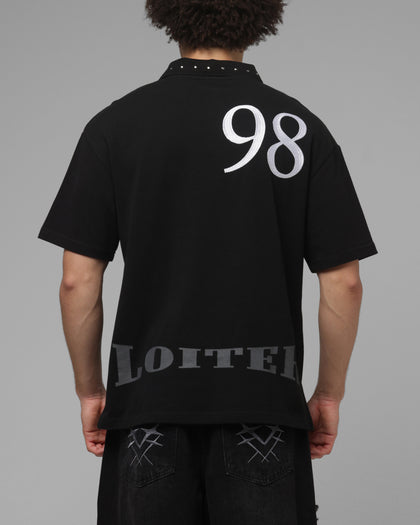 Loiter United Polo T-Shirt Black