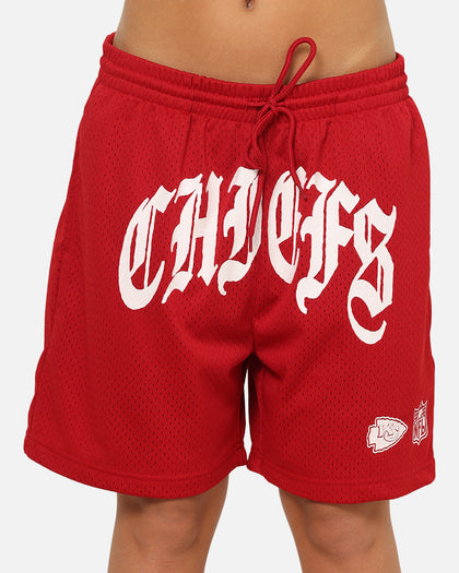 Mitchell & Ness Kansas City Chiefs Arch Script Shorts Red