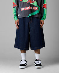 Loiter 3 Quarter Shorts Dark Indigo