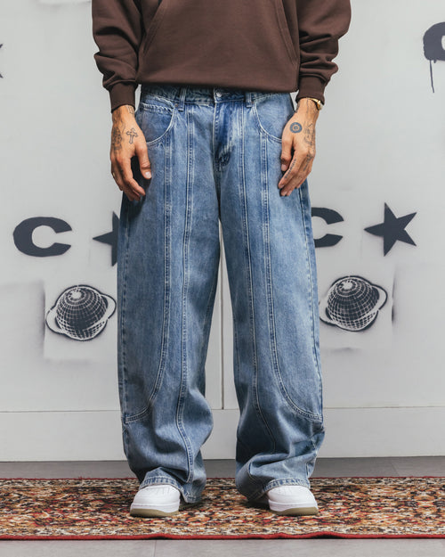 Carre Outlaw Baggy Jeans Light Blue Wash