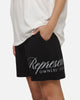 Represent Owners Club Script Mesh Shorts Black