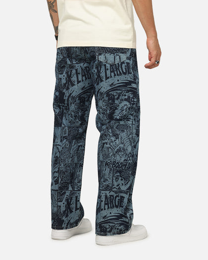 X-Large Comic Denim Pants Indigo