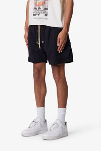 MNML Mesh Mud Cargo Shorts Black