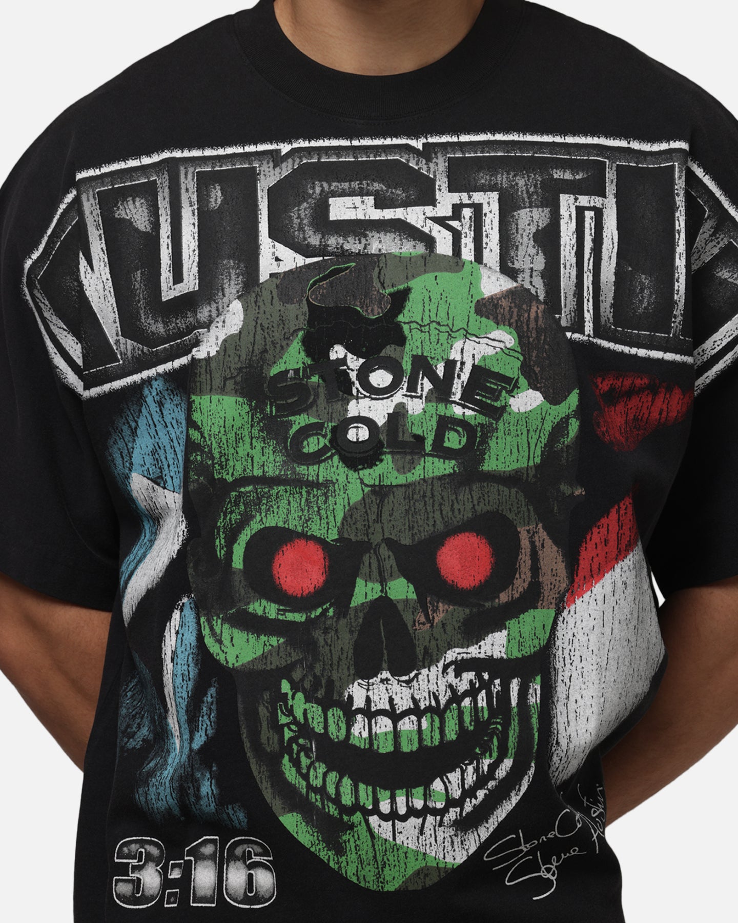 Loiter X WWE Stone Cold Vintage T-Shirt Vintage Black | Culture