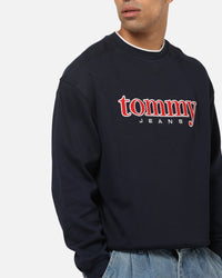 Tommy Jeans 90's Texture Graphic Crewneck Navy