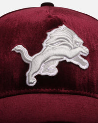 New Era Detroit Lions 'Velvet Dreams' 9FORTY A-Frame Snapback Burgundy
