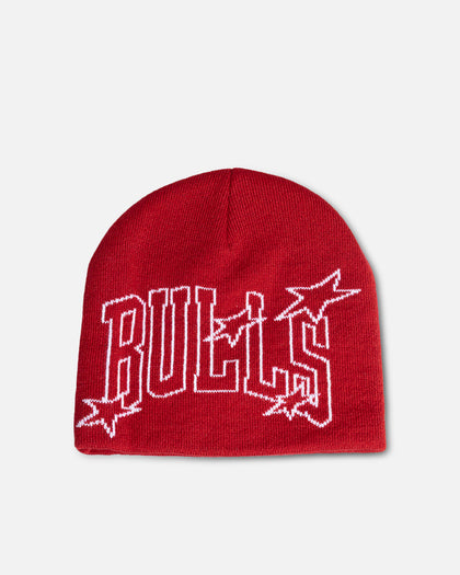 Mitchell & Ness Chicago Bulls Outer Limits Skull Beanie Red