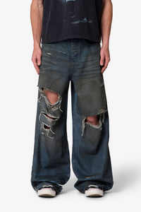 MNML Oil Stain Rave Denim Blue