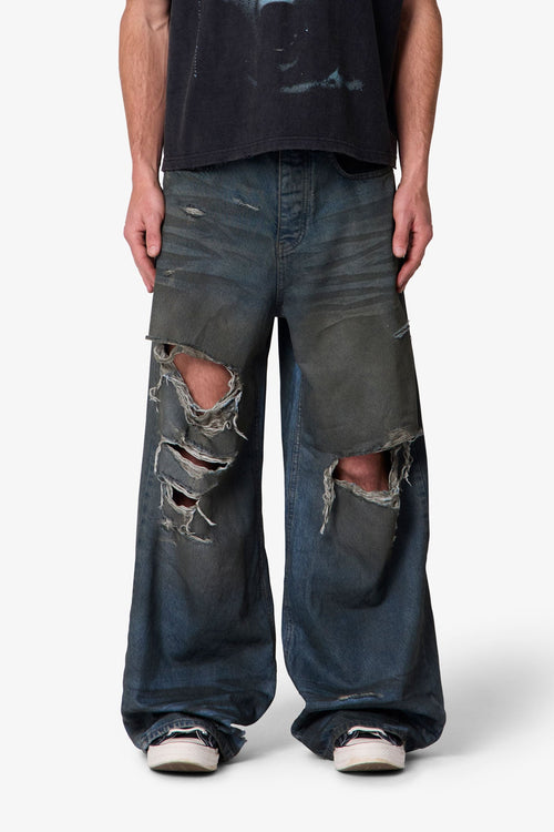 MNML Oil Stain Rave Denim Blue