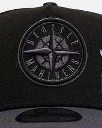 New Era Seattle Mariners 'Stealth Roses' 9FORTY A-Frame Snapback Black