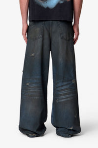 MNML Oil Stain Rave Denim Blue