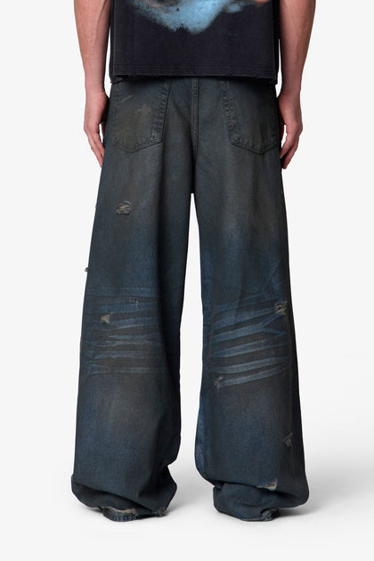 MNML Oil Stain Rave Denim Blue