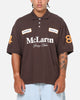 Mitchell & Ness X Mclaren Heritage Boxy Polo Shirt Chocolate