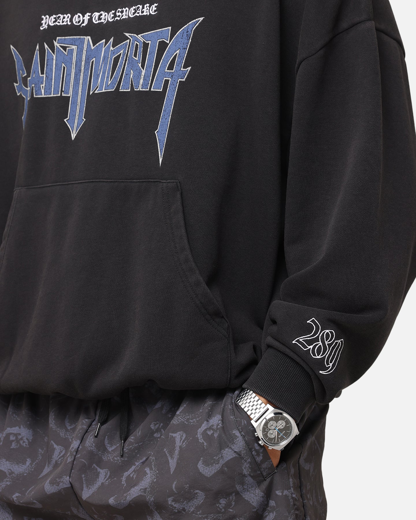 Saint Morta Year Of The Snake Hoodie Vintage Black | Culture Kings US