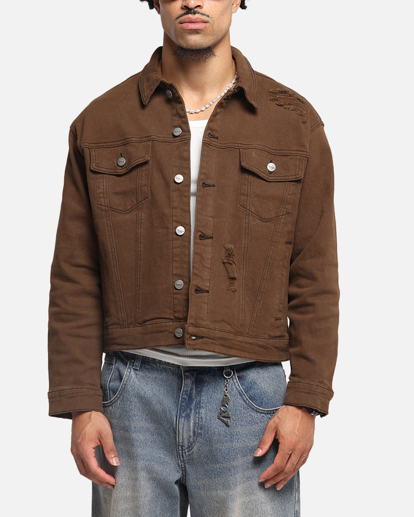 Saint Morta Trucker Denim Jacket Vintage Brown | Culture Kings US