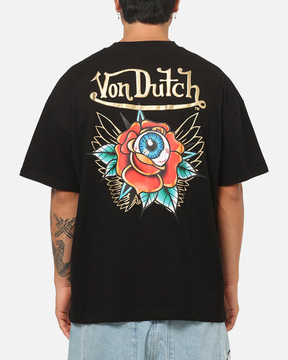 Von Dutch Flower Eye T-Shirt Black