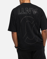The Anti Order Azero Stencil Mock Neck T-Shirt Black