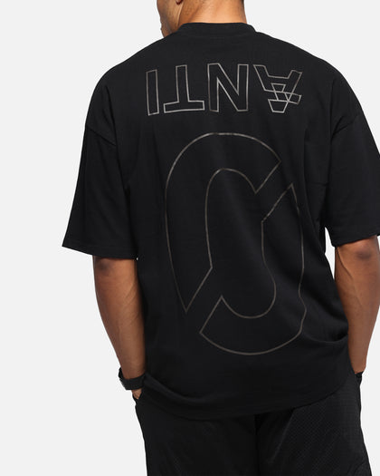 The Anti Order Azero Stencil Mock Neck T-Shirt Black