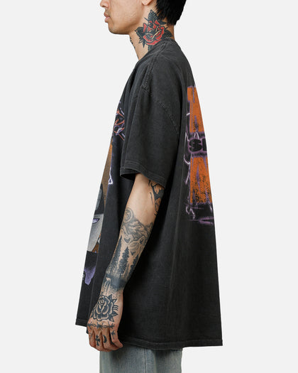 73Studio X Naruto Six Paths Of Pain Heavyweight T-Shirt Black Wash