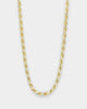House Of Auric Rope 4mm 24" Chain 18k Gold Vermeil