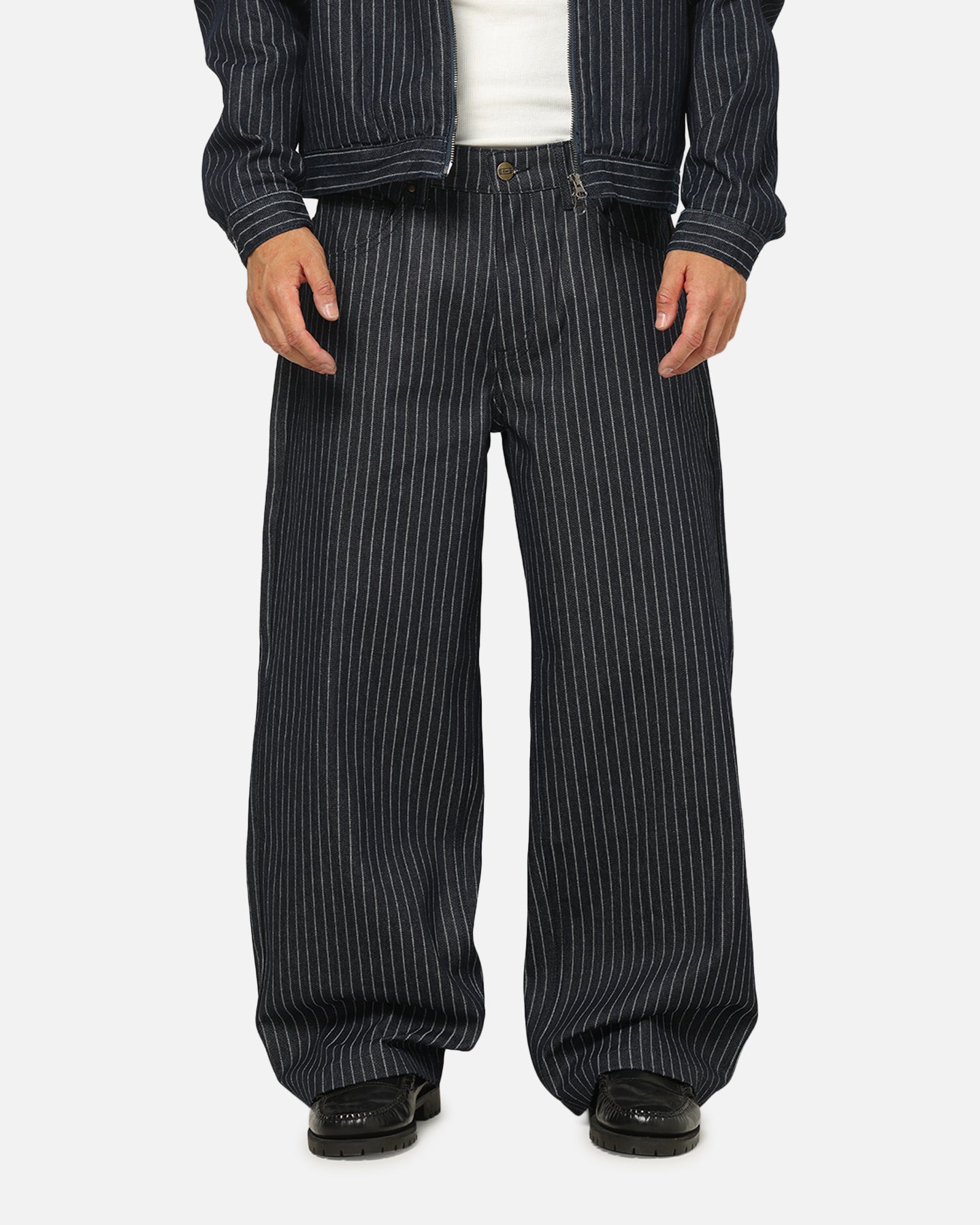 Carre Lockout Pinstripe Baggy Pants Navy Pinstripe | Culture Kings US